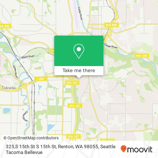 Mapa de 325,S 15th St S 15th St, Renton, WA 98055