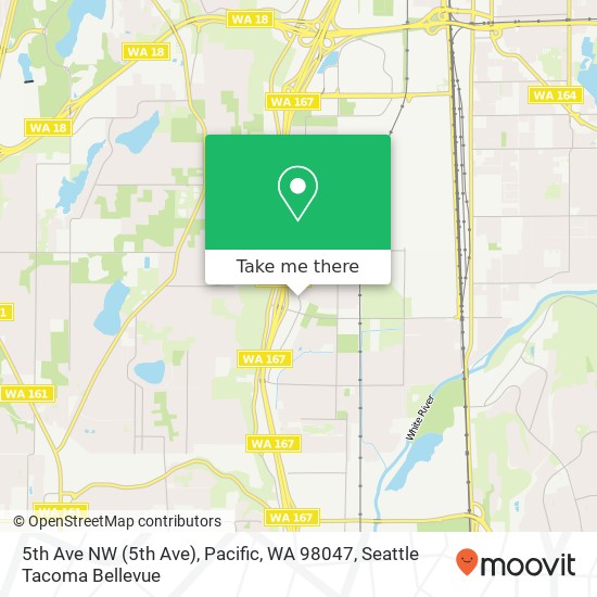 Mapa de 5th Ave NW (5th Ave), Pacific, WA 98047