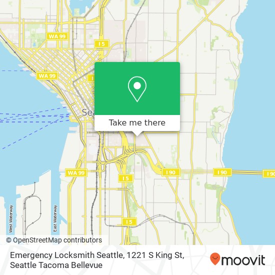 Emergency Locksmith Seattle, 1221 S King St map