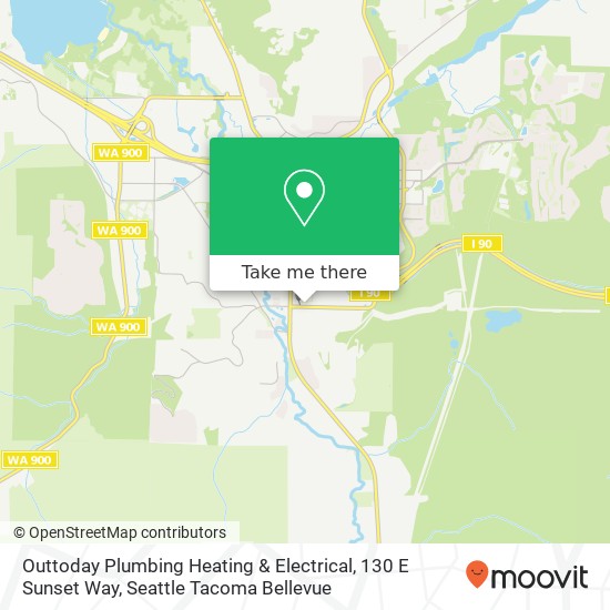 Outtoday Plumbing Heating & Electrical, 130 E Sunset Way map