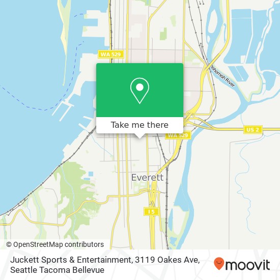 Mapa de Juckett Sports & Entertainment, 3119 Oakes Ave