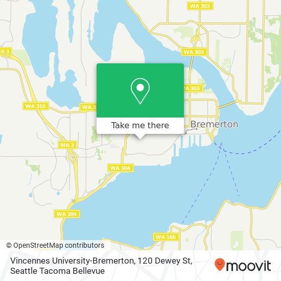 Mapa de Vincennes University-Bremerton, 120 Dewey St