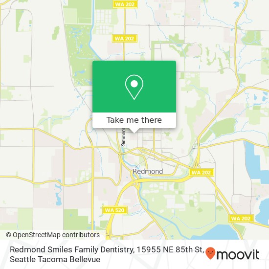 Redmond Smiles Family Dentistry, 15955 NE 85th St map