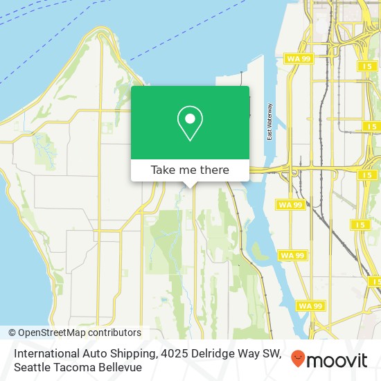 International Auto Shipping, 4025 Delridge Way SW map
