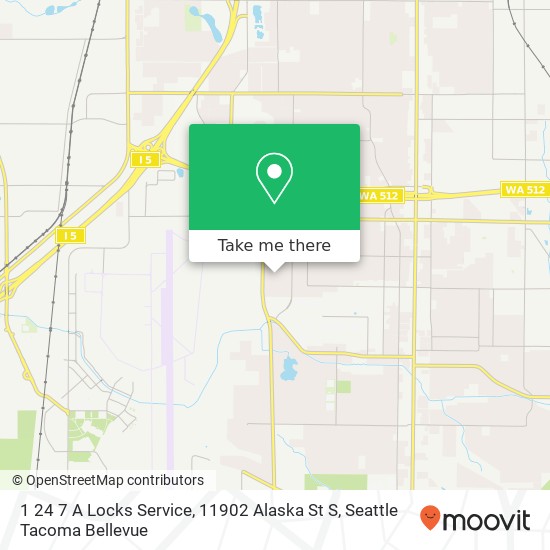 1 24 7 A Locks Service, 11902 Alaska St S map