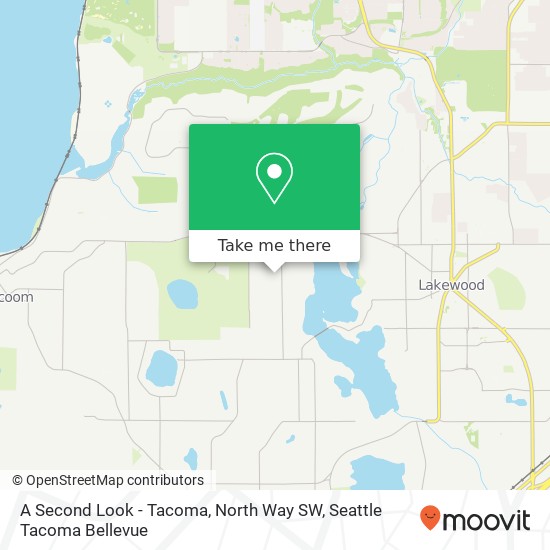 A Second Look - Tacoma, North Way SW map