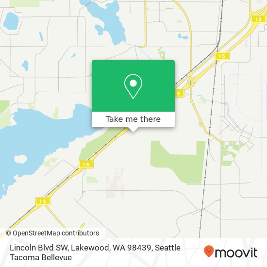 Mapa de Lincoln Blvd SW, Lakewood, WA 98439