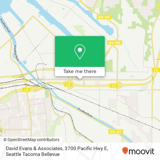 Mapa de David Evans & Associates, 3700 Pacific Hwy E