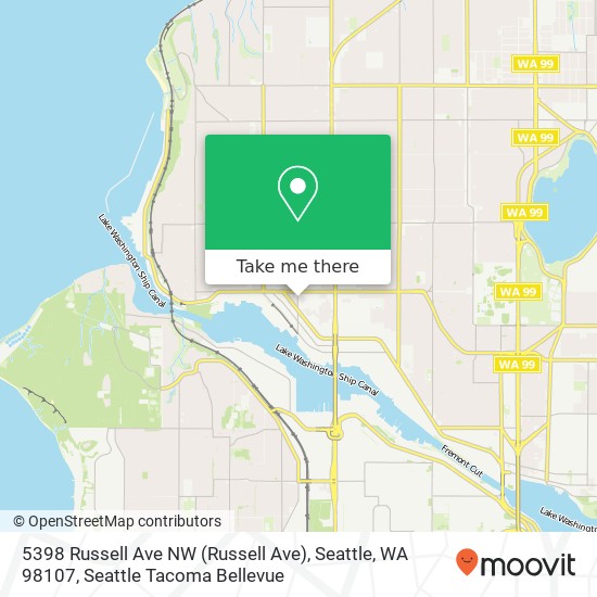 5398 Russell Ave NW (Russell Ave), Seattle, WA 98107 map