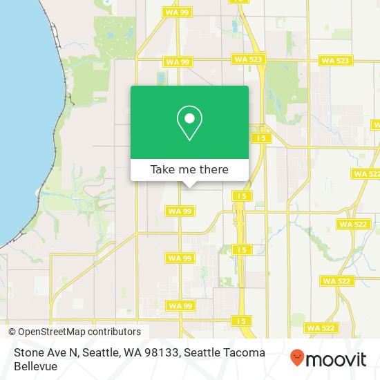 Mapa de Stone Ave N, Seattle, WA 98133