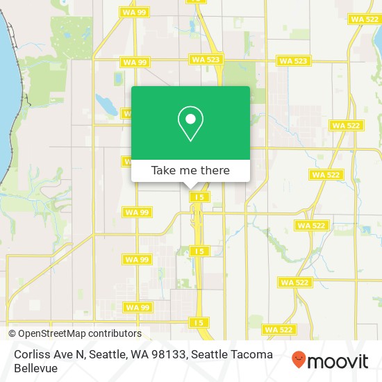 Mapa de Corliss Ave N, Seattle, WA 98133