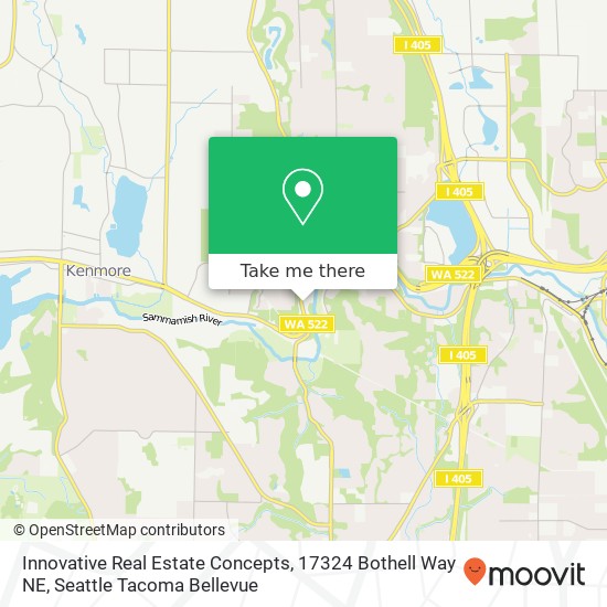 Mapa de Innovative Real Estate Concepts, 17324 Bothell Way NE