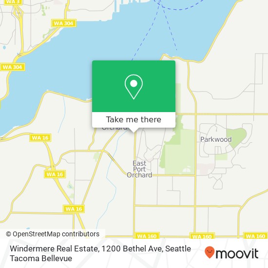 Mapa de Windermere Real Estate, 1200 Bethel Ave