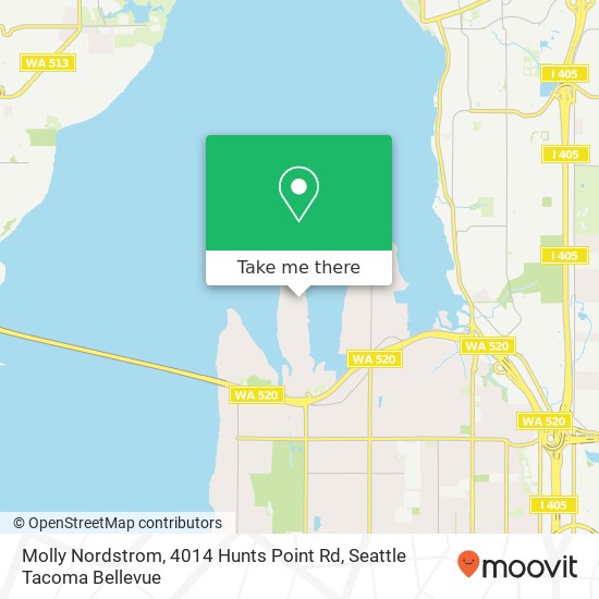 Mapa de Molly Nordstrom, 4014 Hunts Point Rd