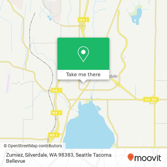 Mapa de Zumiez, Silverdale, WA 98383