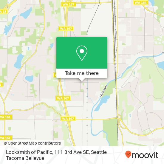 Mapa de Locksmith of Pacific, 111 3rd Ave SE