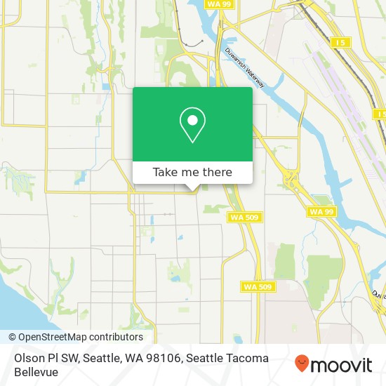 Mapa de Olson Pl SW, Seattle, WA 98106