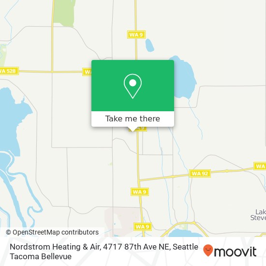 Mapa de Nordstrom Heating & Air, 4717 87th Ave NE