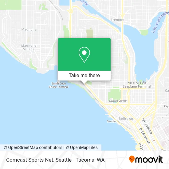 Mapa de Comcast Sports Net