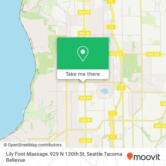 Mapa de Lily Foot Massage, 929 N 130th St