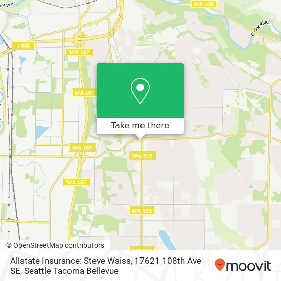 Allstate Insurance: Steve Waiss, 17621 108th Ave SE map