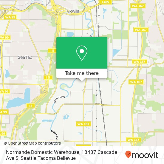 Mapa de Normande Domestic Warehouse, 18437 Cascade Ave S