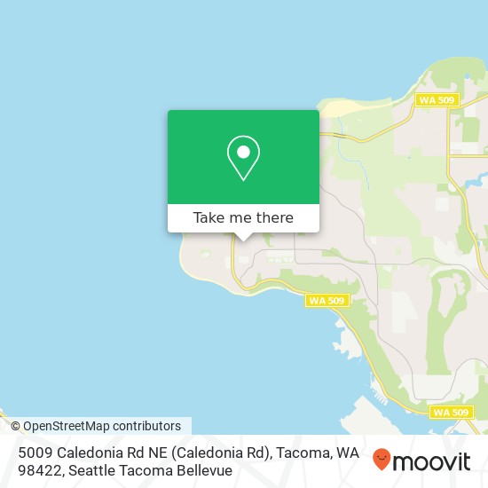 Mapa de 5009 Caledonia Rd NE (Caledonia Rd), Tacoma, WA 98422