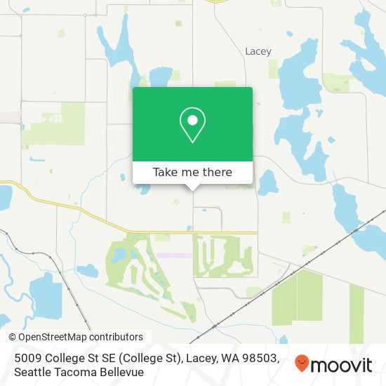 Mapa de 5009 College St SE (College St), Lacey, WA 98503