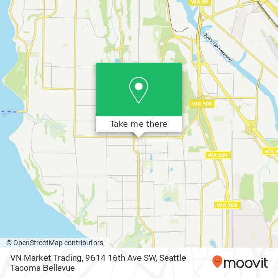 VN Market Trading, 9614 16th Ave SW map