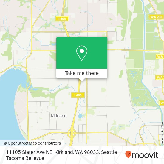 Mapa de 11105 Slater Ave NE, Kirkland, WA 98033