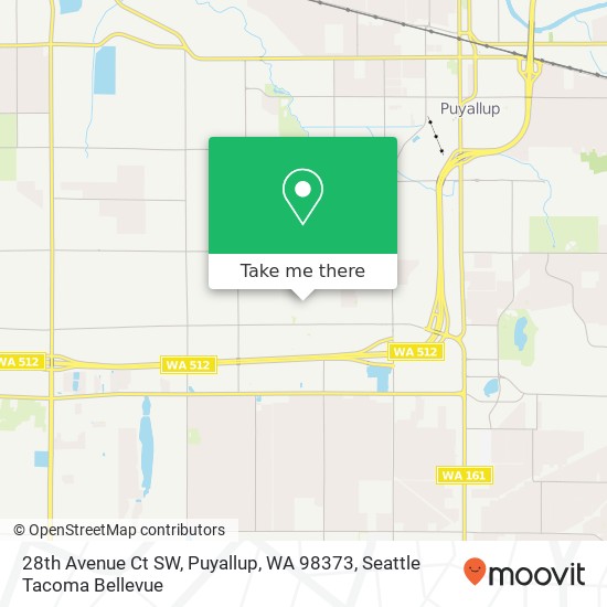 Mapa de 28th Avenue Ct SW, Puyallup, WA 98373