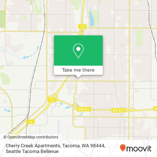 Mapa de Cherry Creek Apartments, Tacoma, WA 98444