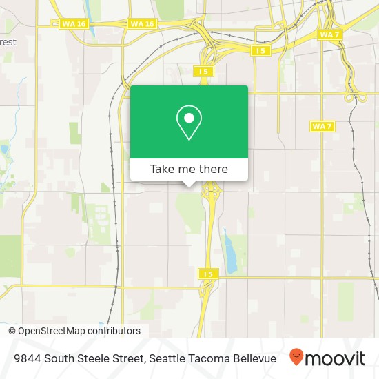 Mapa de 9844 South Steele Street, 9844 S Steele St, Tacoma, WA 98409, USA
