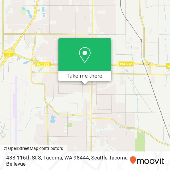 Mapa de 488 116th St S, Tacoma, WA 98444