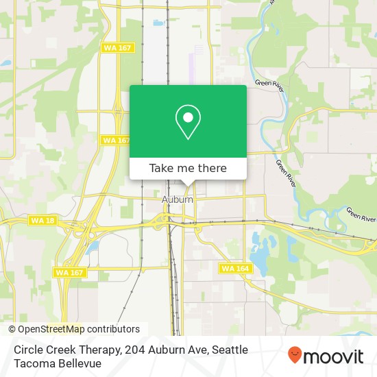 Mapa de Circle Creek Therapy, 204 Auburn Ave