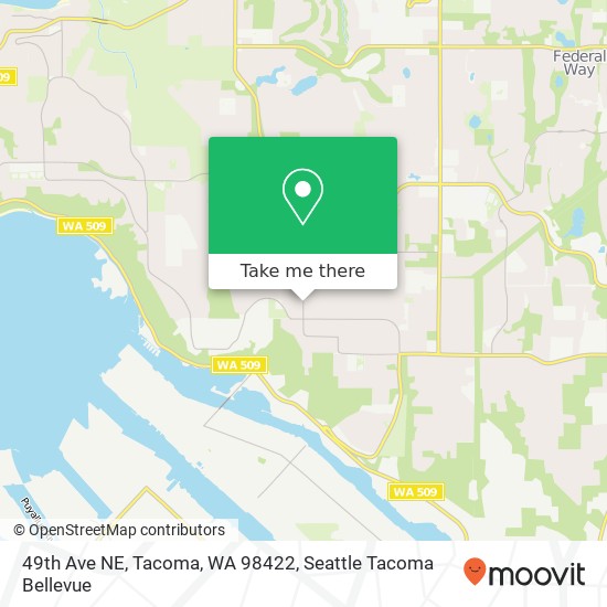 Mapa de 49th Ave NE, Tacoma, WA 98422