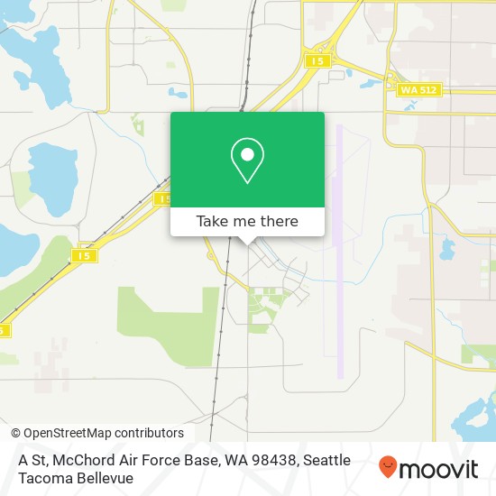 Mapa de A St, McChord Air Force Base, WA 98438
