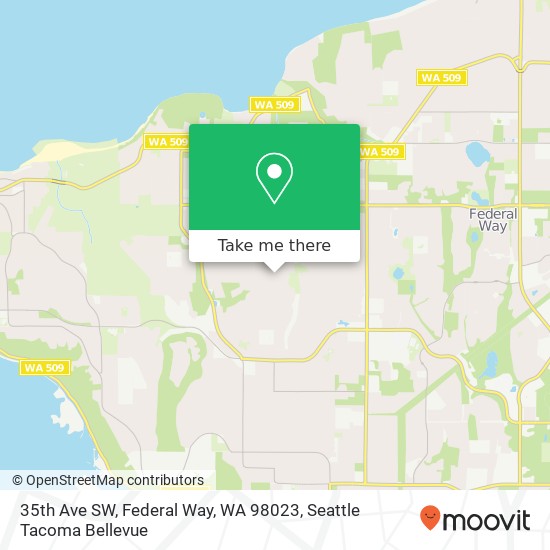 Mapa de 35th Ave SW, Federal Way, WA 98023