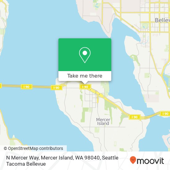 N Mercer Way, Mercer Island, WA 98040 map