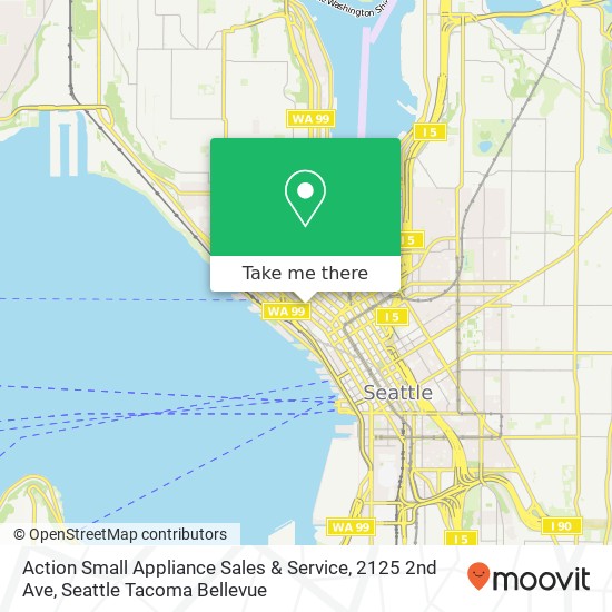 Mapa de Action Small Appliance Sales & Service, 2125 2nd Ave