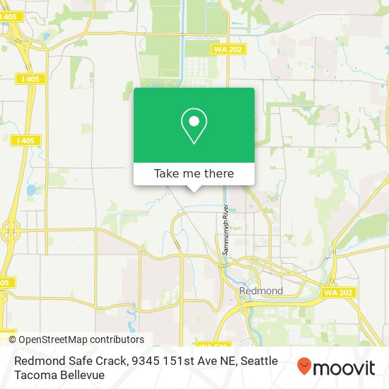 Redmond Safe Crack, 9345 151st Ave NE map