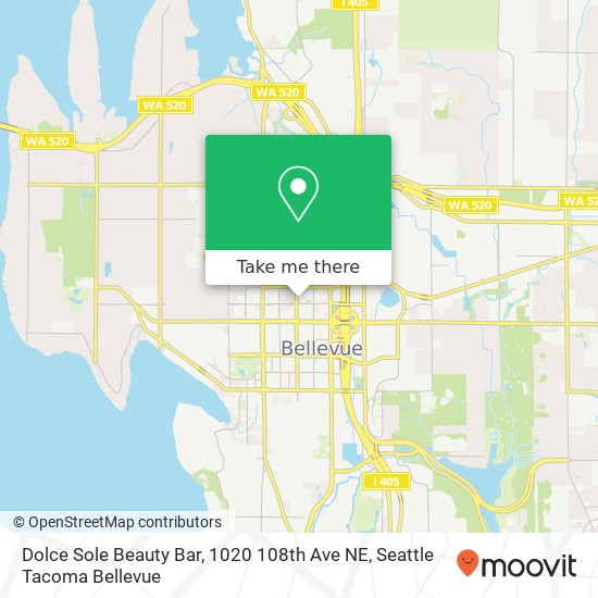 Mapa de Dolce Sole Beauty Bar, 1020 108th Ave NE