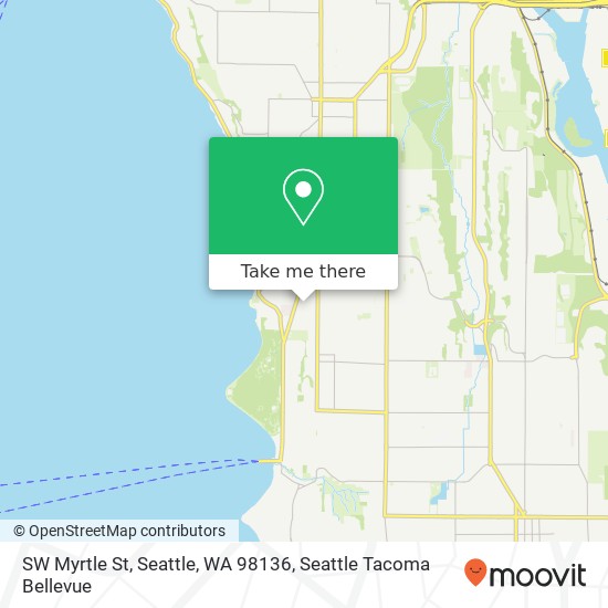 Mapa de SW Myrtle St, Seattle, WA 98136