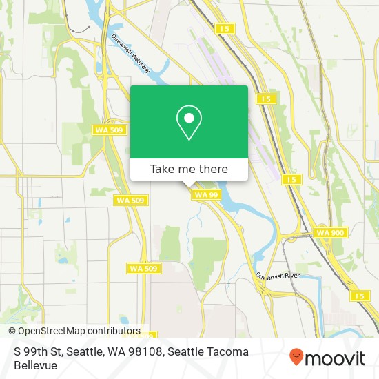 S 99th St, Seattle, WA 98108 map