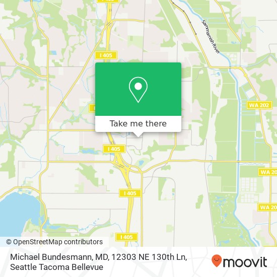 Mapa de Michael Bundesmann, MD, 12303 NE 130th Ln
