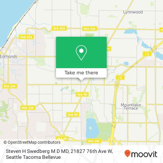 Steven H Swedberg M D MD, 21827 76th Ave W map