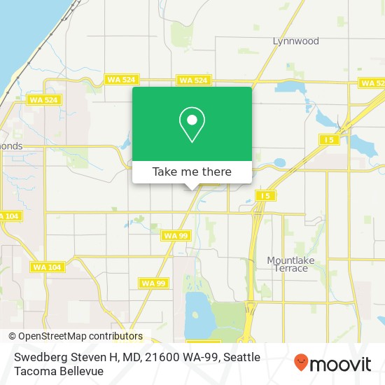 Mapa de Swedberg Steven H, MD, 21600 WA-99