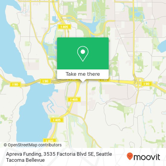 Apreva Funding, 3535 Factoria Blvd SE map