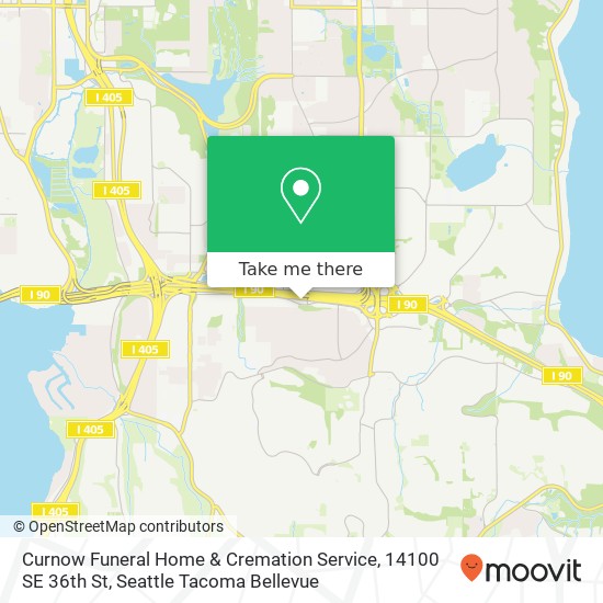 Mapa de Curnow Funeral Home & Cremation Service, 14100 SE 36th St