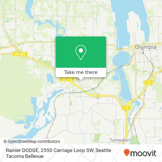 Rainier DODGE, 2550 Carriage Loop SW map